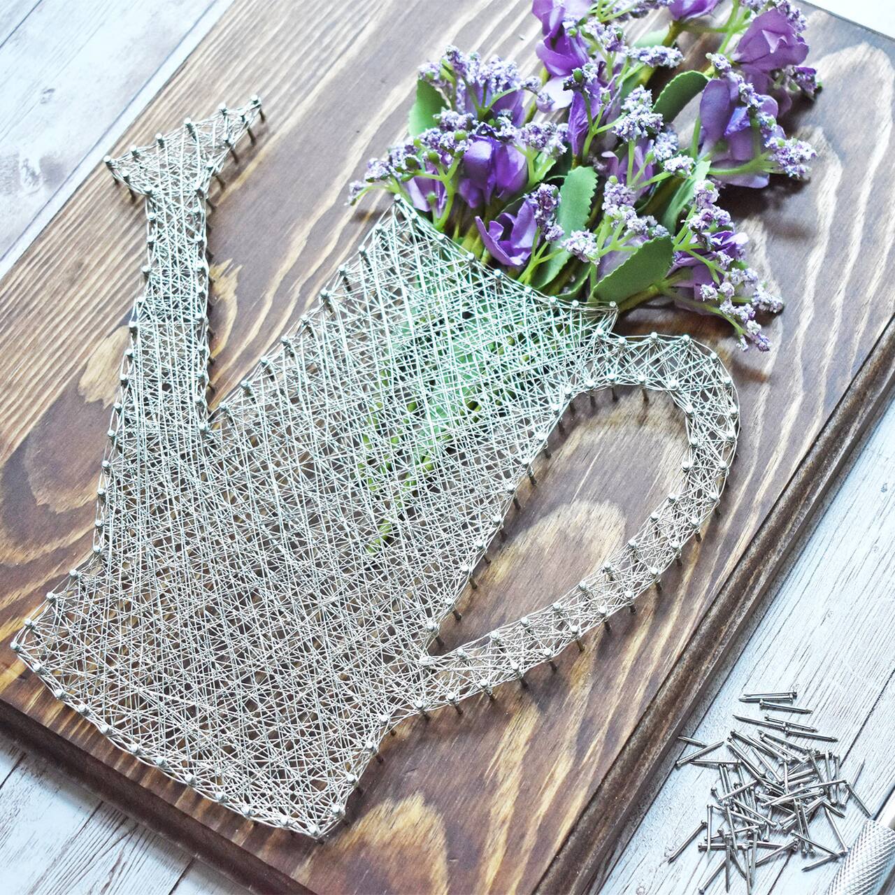 Watering Can Wire String Art